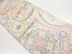 佐賀錦華紋に亀甲花菱・蜀江模様織出し袋帯